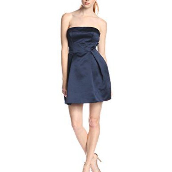 JILL STUART NAVY BLUE SATIN Open Back CUT-OUT BOW Dress! NWT! SIZE 8! - Picture 3 of 3